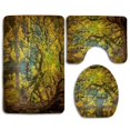 thumbnail image 1 of ABPHQTO Otoño Árbol Golden Autumn Estado de ánimo Lago Juego de alfombras de baño de 3 piezas Alfombra de baño Alfombra de contorno y tapa de inodoro ABPHQTO Cont-CHAPPLE-27677, 1 of 2