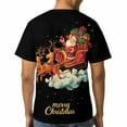 thumbnail image 4 of Men's Christmas T Shirt, 3D All Over Print Santa Claus Graphic Tee, Funny Holiday Short Sleeve Crew Neck Top for Men, Soft Stretchy 88% Polyester 12% Spandex, S-4XL, 4 of 7