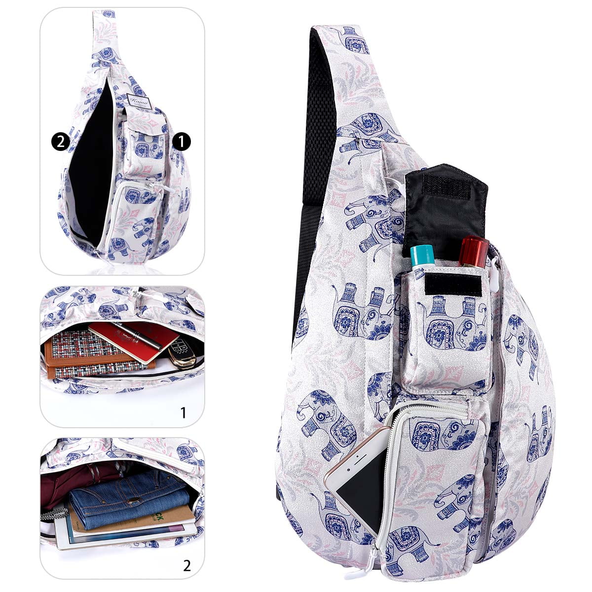 Sling Backpack Rope Bag Crossbody Backpack Travel Multipurpose