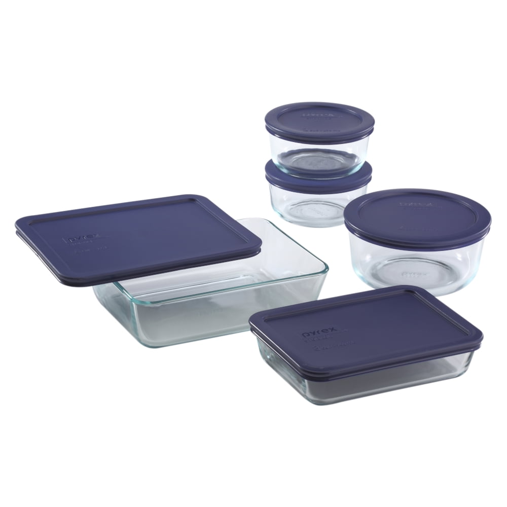 Pyrex® Simply Store, Meal Prep Containers, Blue, 10 Piece set - Walmart