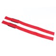 thumbnail image 2 of Correas de peso muerto de algodón que mejoran el agarre Correas de levantamiento de muñeca de tracción dura ajustables multifuncionales para entrenamiento de fuerza con mancuernas en barra Rojo, 2 of 5
