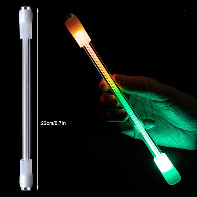 Illuminated Ballpoint Pen,LED Rolling Finger Rotating LED Rolling Finger Rotating Pen Decompression Fliping Pen Eco-Friendly Materials