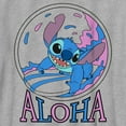 thumbnail image 2 of Boy's Lilo & Stitch Pink and Blue Aloha Graphic Tee Athletic Heather Medium, 2 of 5