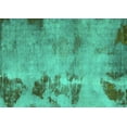 thumbnail image 1 of Ahgly Company Machine Washable Indoor Rectangle Abstract Turquoise Blue Modern Area Rugs, 7' x 9', 1 of 4