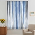 thumbnail image 3 of Blue Gray Sheer Curtains 45 Inches Long, Modern Simple Abstract White Ombre Texture Light Filering Curtains, Breathable Simi Curtain Privacy Drapes for Kitchen Bathroom Small Window Treatment, 3 of 9