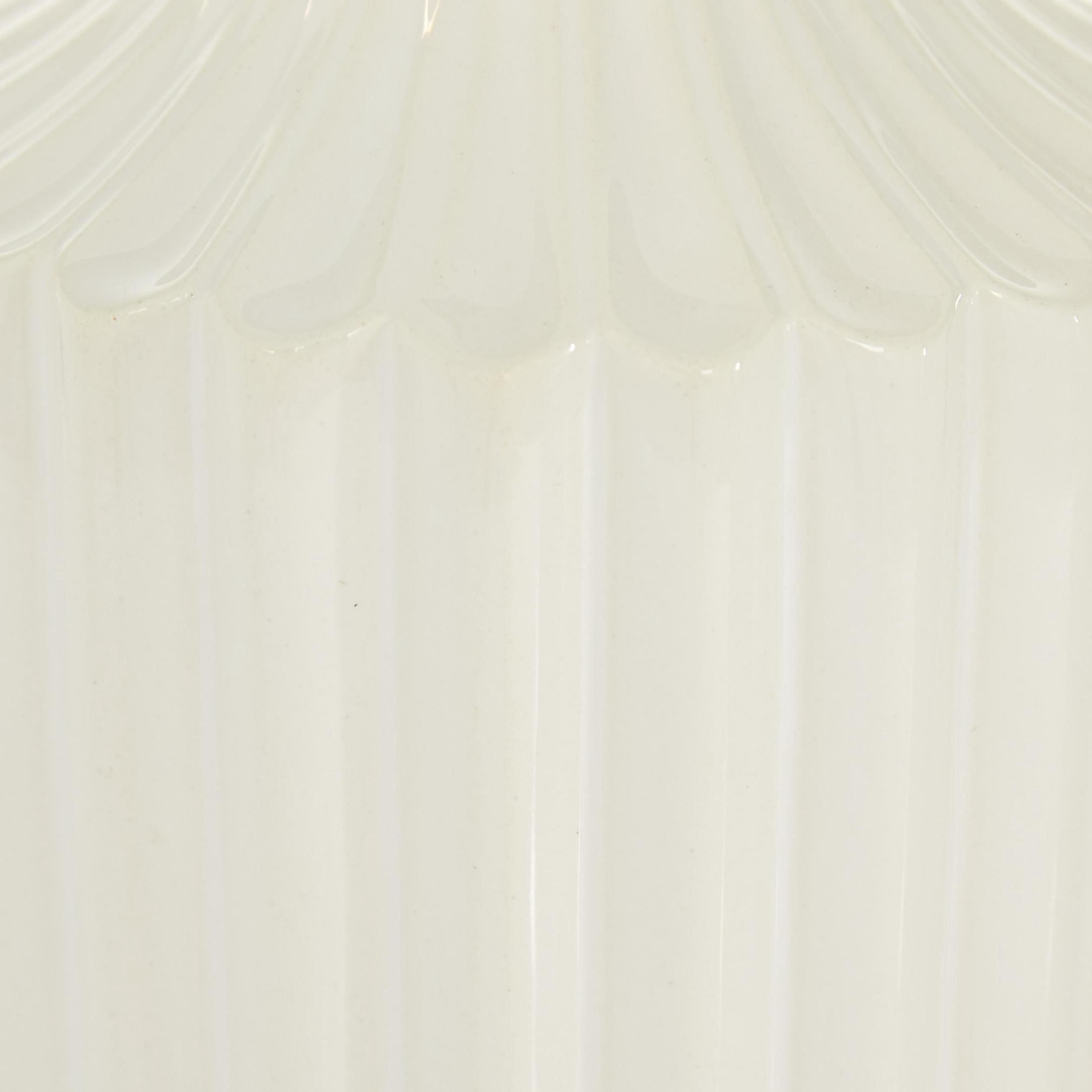 DecMode 13" Fluted White Ceramic Vase