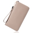 thumbnail image 2 of Womens Wallet RFID Blocking Leather Zip Around Wallet Large Capacity Long Purse Credit Card Clutch Wristlet Khaki, 2 of 6