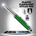 thumbnail image 2 of SyPen Stylus Pen for Touchscreen Devices, Tablets, iPads, iPhones, Multi-Function Capacitive Pen With LED Flashlight, Ballpoint Ink Pen, 3-In-1 Pen, 1PK, Green, 2 of 4