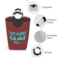 thumbnail image 4 of XMXT Large Collapsible Laundry Hamper, Game Slogan Print Red Laundry Basket with Aluminum Handle, 50L, 4 of 7