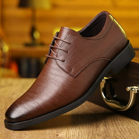 

DONGGTGDZ Comfortable Plus Size Non Slip Lace Up Men‘s Solid Colour Plain Toe Derby Shoes with Rubber Sole for Formal Occasions. Stylish and Durable Perfect Men‘s Footwear for any Event