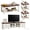 White, variant on Buildhom Farmhouse TV Stand and Coffee Table Set of 4, Rustic Wood Entertainment Center with End Tables for Living Room, Walnut