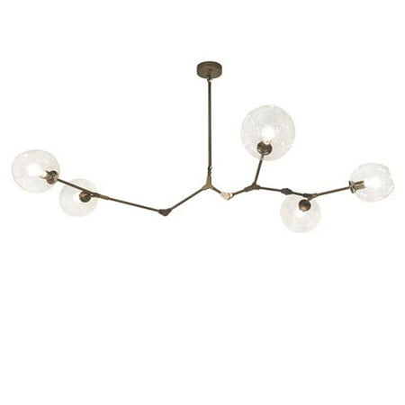 Modular Dark Bronze Chandelier - Fairfax Dark Bronze 71-Inch Five-Light Chandelier