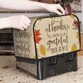 thumbnail image 6 of KLL Thanksgiving With A Grateful Heart Print 2 Slice Toaster Dust Covers Kitchen Small Appliance Cover with 2 Pockets,Can hold Jam Spreader Knife & Toaster Tongs (11.4 x 7.9 x 7.5), 6 of 6