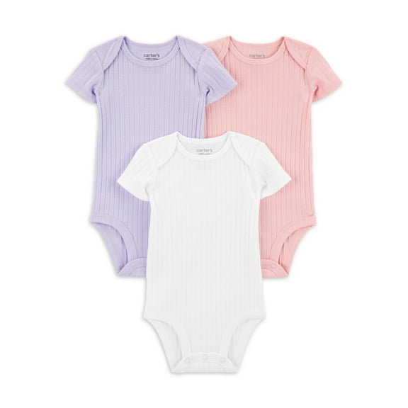 Carter's Child of Mine Baby Girl Bodysuits, 3-Pack, Sizes Preemie-18 Months