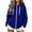 Blue, variant on DJDLJWCJ Women's Full Zip Hoodies Loose Fit Long Sleeve Hoodie Sweatshirts Solid Color Lightweight Hooded Jacket White Size M
