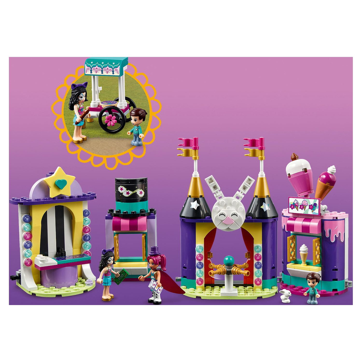 LEGO Friends Magical Funfair Stalls 41687 Building Toy for Kids Who Love Magic Tricks (361 Pieces)