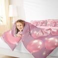 thumbnail image 4 of Feelyou Princess Bowknot Balloon Twin Comforter Sets, Pink Fashion Party Bedding Set, 2pcs, 4 of 8