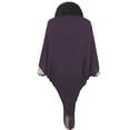 thumbnail image 4 of Elainilye Fashion Women's Fall Winter Scarf Knitted Loose Thickened Shawl Coat Artificial Fur-Collar Scarf,Purple, 4 of 5