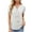 Khaki1, variant on Women's Dressy Casual Tops Puff Sleeve V Neck Loose Shirts Drawstring Front Business Work Blouses