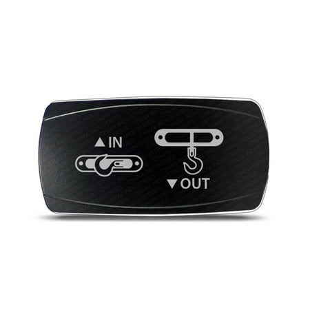 CH4x4 Rocker Switch Winch IN-OUT Symbol – Horizontal - White LED