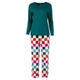 thumbnail image 2 of Fruit of the Loom Women's Beyond Soft Long Sleeve Top & Fleece Bottom Pajama Set, Sizes S-4X, 2 of 9