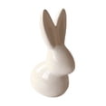 thumbnail image 3 of Cute Q-Style Ceramic Easter Bunny – Large White Tabletop Decoration for Coffee Table & Desk (Ceramics), 3 of 5