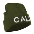 thumbnail image 5 of Wording of Cali Embroidered Beanie - Olive OSFM, 5 of 5
