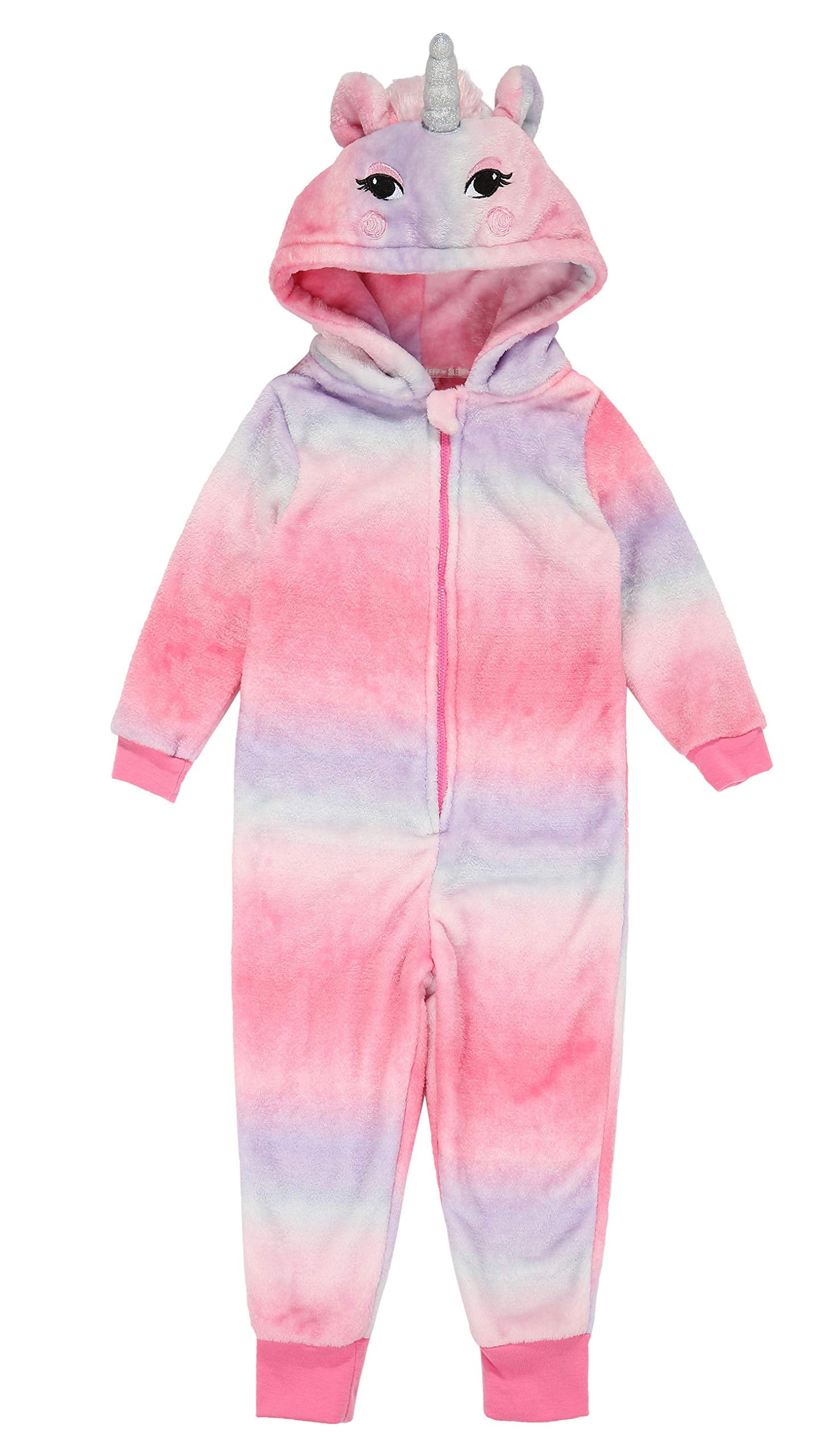Children Animal Unicorn Multi-Color Rainbow Purple Cosplay Costume Pajamas Onesies Sleepwear(Deer 9-10Y)