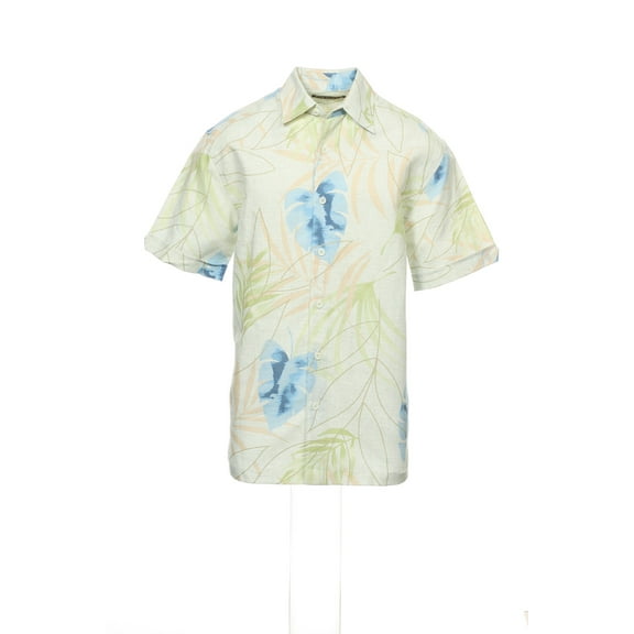 Men's Light Green Hawaiian Camp Shirt