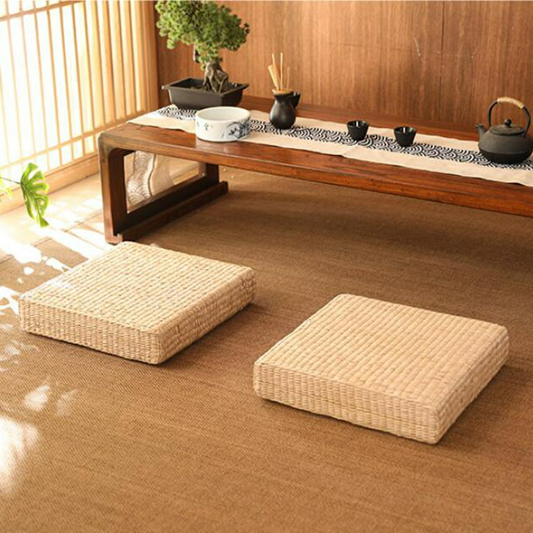 Square Seat Cushions, Extra Thick Chair Cushions, Japanese Style