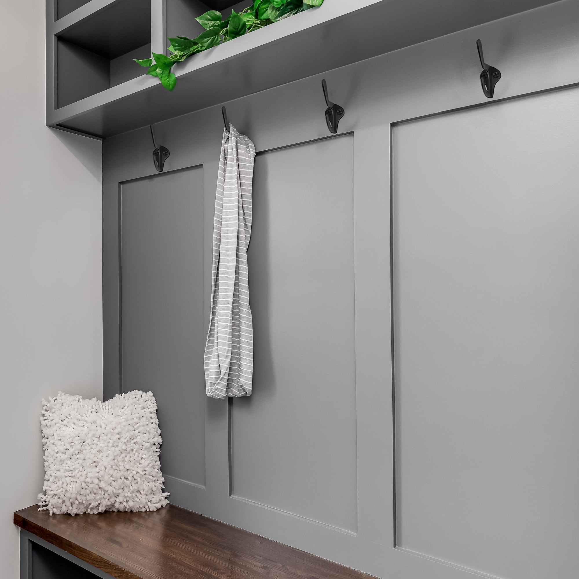Design House 5-Pack 3" Double Hooks for Bath, Closet, or Kitchen, Matte Black