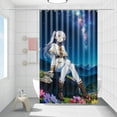 thumbnail image 6 of Frieren: Beyond Journey's End pattern Design polyester Fabric Shower Shower Curtain Liner Bathroom Washable 35.4 / 40 / 50 / 60*70IN, 6 of 7