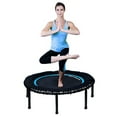 thumbnail image 1 of LEAPS & REBOUNDS 40" Mini Fitness Trampoline & Rebounder for Adults, Blue, 1 of 9