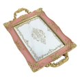 thumbnail image 1 of Bandeja decorativa de 16 pulgadas, decoración decorativa de 16 pulgadas, organizador de maquilje rectangur - Rosa Rosado Baoblaze bandeja de espejo decorativa, 1 of 8