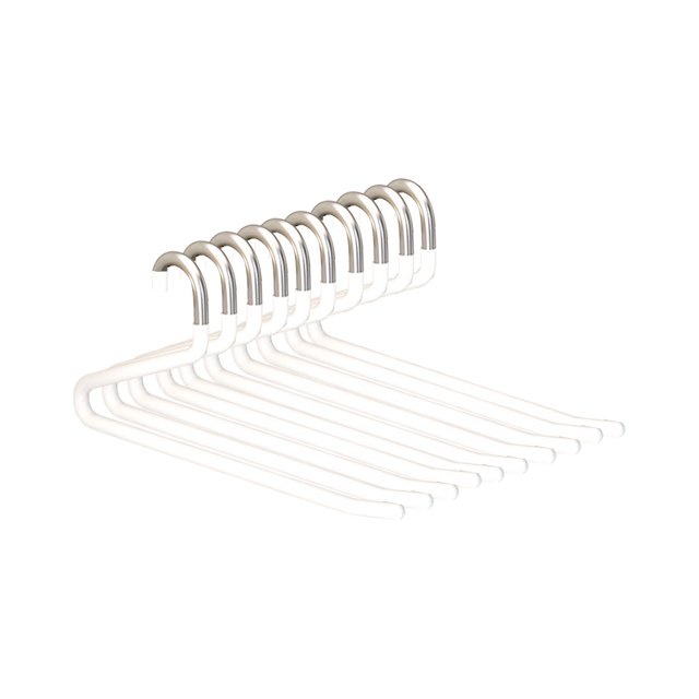 Stainless Steel Z-Shaped Trouser Hanger, Non-Slip Closet Organizer for Pants and Scarves
