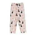 thumbnail image 4 of Naloa White And Black Rabbit Print Women’s Ultra-Soft Comfy Pajama Lounge Pants with Pockets & Drawstring, 4 of 8