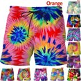Fashion Art Graffiti Graphic Shorts Pants Men 3D Printed Summer Beach