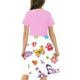 thumbnail image 6 of HOMADLES Summer Kids Girls Dresses Crewneck Soft Stretch, Printed Sundress Multicolor 4 T, 6 of 7