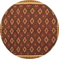 thumbnail image 1 of Ahgly Company Indoor Round Oriental Brown Traditional Area Rugs, 6' Round, 1 of 4