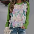 thumbnail image 1 of Aqestyerly Haut de Noël pour Femme Blouse à Manches Longues Imprimée de Noël pour Femme Col Rond Tunique Décontractée, 1 of 3