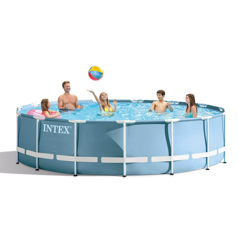 Intex 15ft x 48in Prism Frame Above Ground Pool Set with Steel