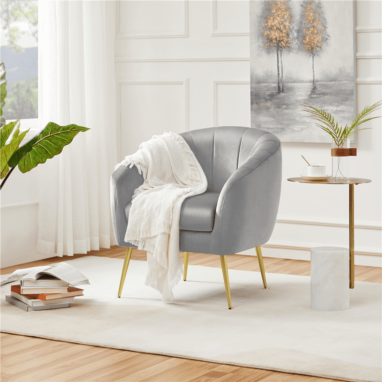 Gray and gold chair online