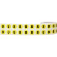 thumbnail image 2 of Number 8 Yellow & Black School, Retail, Inventory Sticker Labels | 1/2 inch - 1,000 Pack | InStockLabels.com, 2 of 3
