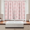 thumbnail image 2 of Ambesonne Pastel Kitchen Curtains, Traditional Mosaic Pattern, 55"x45", Pale Pink White, 2 of 3