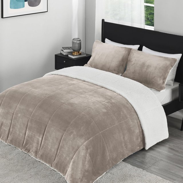 UltraSoft Twin Comforter Set with Pillow Sham Piece Set Plush Warm Fall Winter Bedding Comforter Sets