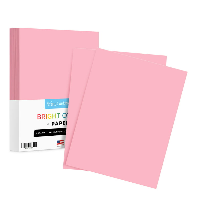 8.5 x 11 Plasma Pink Color Paper Smooth, for School, Office