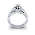 thumbnail image 3 of Not Enhanced 1.5ct Round Cut Diamond Prong Rope Cathedral Halo Bridal Ring Anniversary Wedding Band Solid 18K Gold FG VS2, 3 of 3