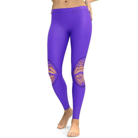 Butterfly Cut Out Leggings Size: XS for Women | FIERCEPULSE