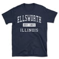 thumbnail image 1 of Ellsworth Illinois Classic Established Men's Cotton T-Shirt, 1 of 1