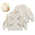 thumbnail image 7 of Esaierr kids Baby Girls Knitted Cardigan Jacket Sweater Jacket Toddler Infant Girls Knitted Coat Outwear Crewneck Knit Crochet Button Closure Cardigan Tops,Sizes 9M-6Y, 7 of 7